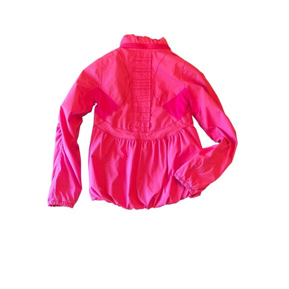 Lululemon Womens Pink Lightweight Jacket Size 6 With Zipper & Ruched Back Design - Picture 4 of 4